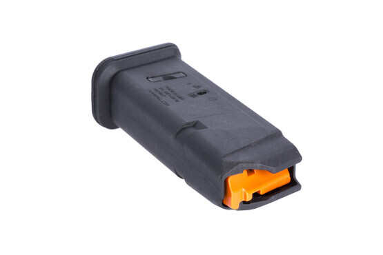 Magpul PMAG 10-Round GL9 Magazine for Glock 19 has a high-visibility orange follower
